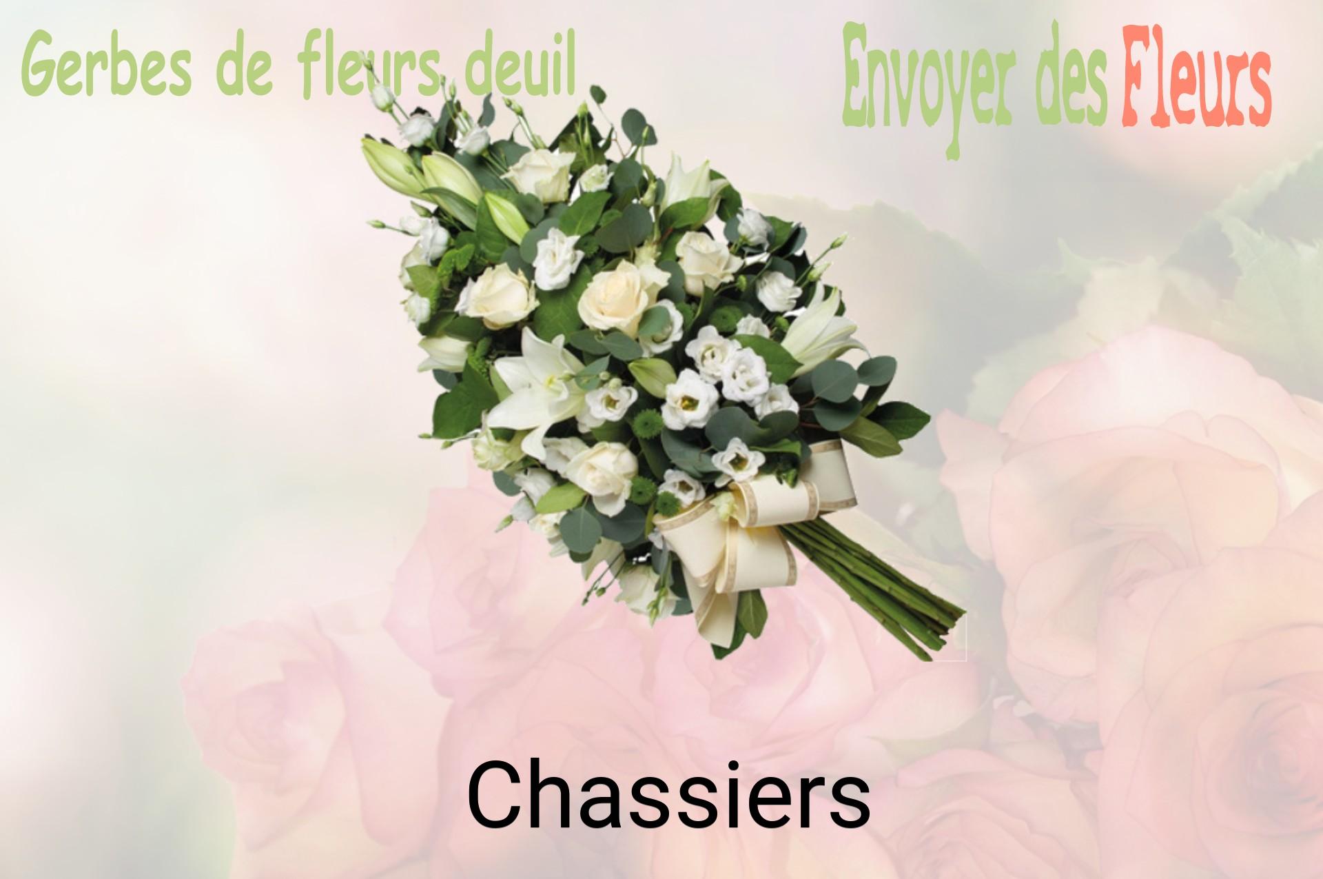 Gerbe de fleurs de deuil livrée à Chassiers